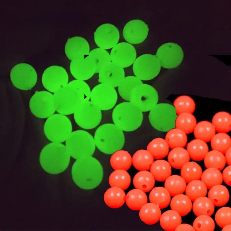 Wifreo-Perles de pêche rondes et brillantes en plastique, lot de 100 pièces, matériel de leurre de 3mm à 12mm
