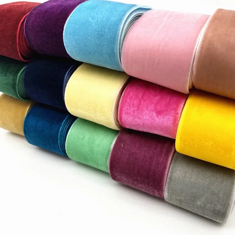 Ruban en velours de 2 yards 40mm, décoration de fête de mariage, emballage cadeau fait à la main, nœud papillon pour cheveux, bricolage