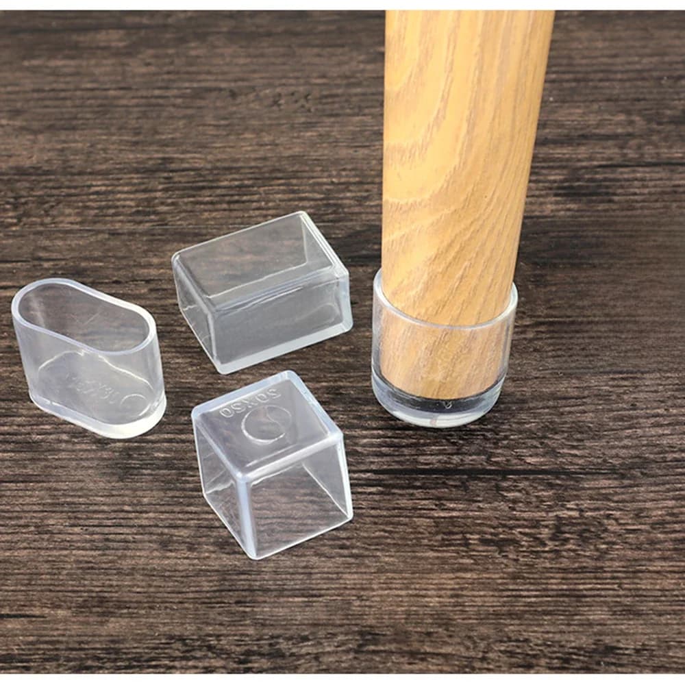 Coussinets anti-poussière en silicone pour pieds de table et chaise, bouchons de trous pour meubles, protection anti-poussière, 4 pièces/ensemble