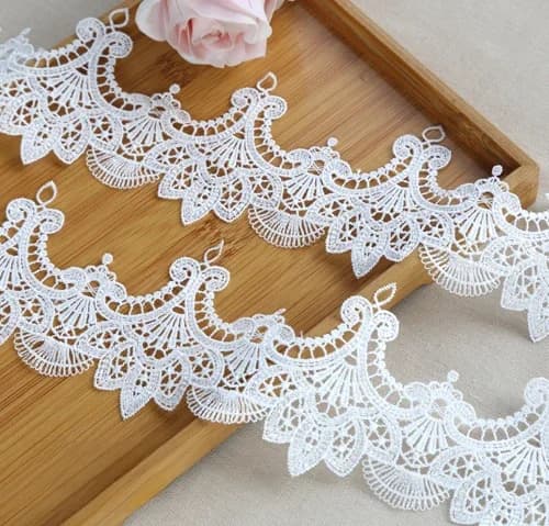 Largeur: 8.1cm (3.24 ") mode fleur Polyester soie dentelle broderie lacets tissu vêtements décoration accessoires (SS-2120)