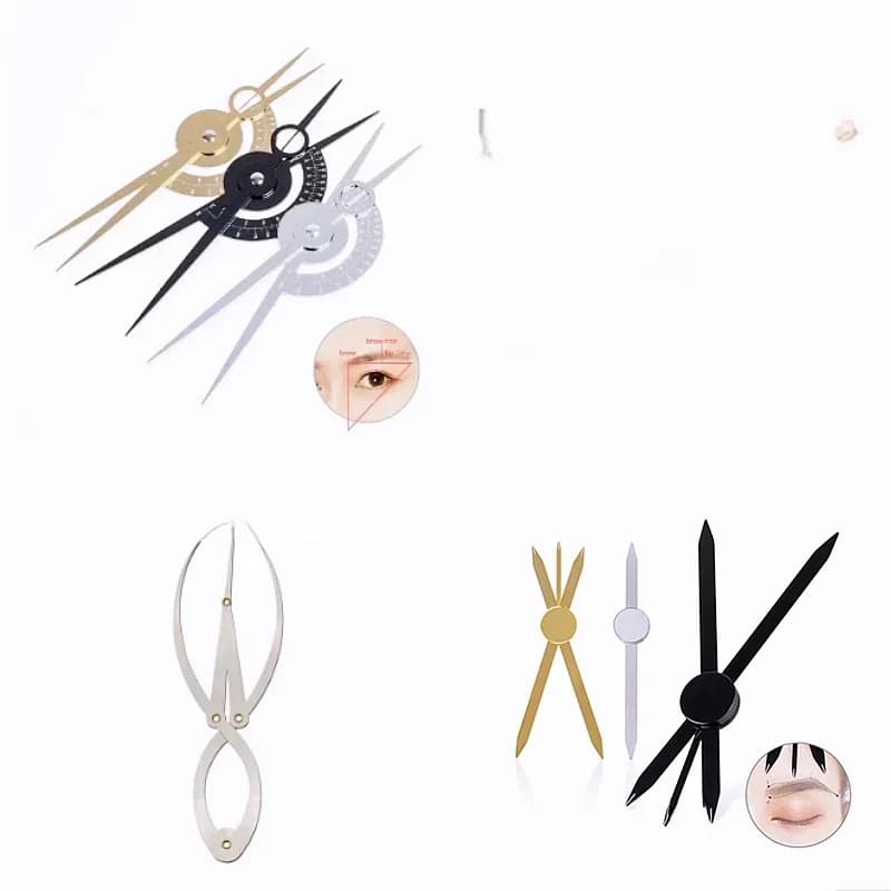 Positionnement d'équilibre de Microblading en acier inoxydable/règle de cartographie de sourcils équidistant outil de mesure de règle de rapport d'or
