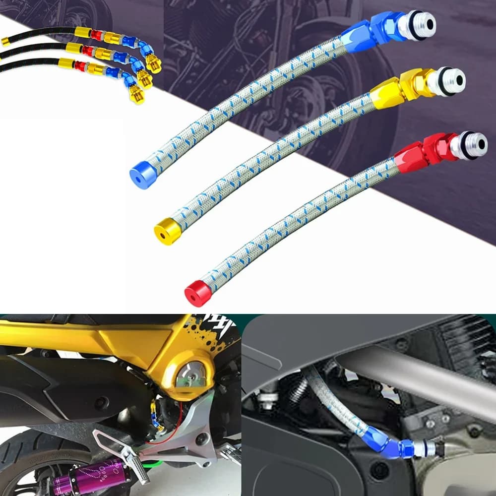 Accessoires de moto : Tuyau de radiateur de refroidisseur d'huile 320/340mm pour Scooter, Moto, Street, Sport, Voiture, Dirt Bike, Goped, Modification