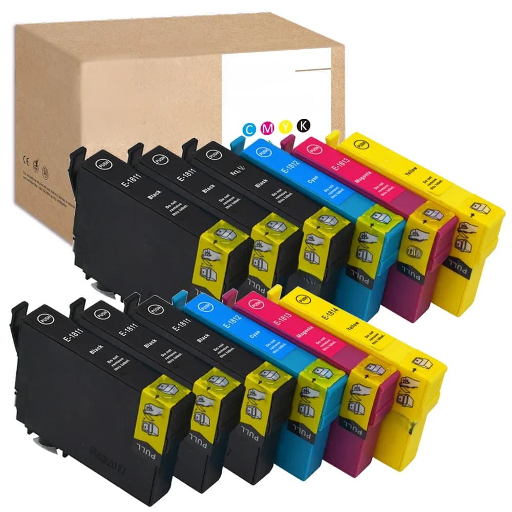 Cartouche d'encre pour Epson 18 XL, Compatible avec XP-202 XP-205 XP-215 XP-225 XP-305 XP-315 XP-322 XP-325 XP-405 XP-415 XP-425