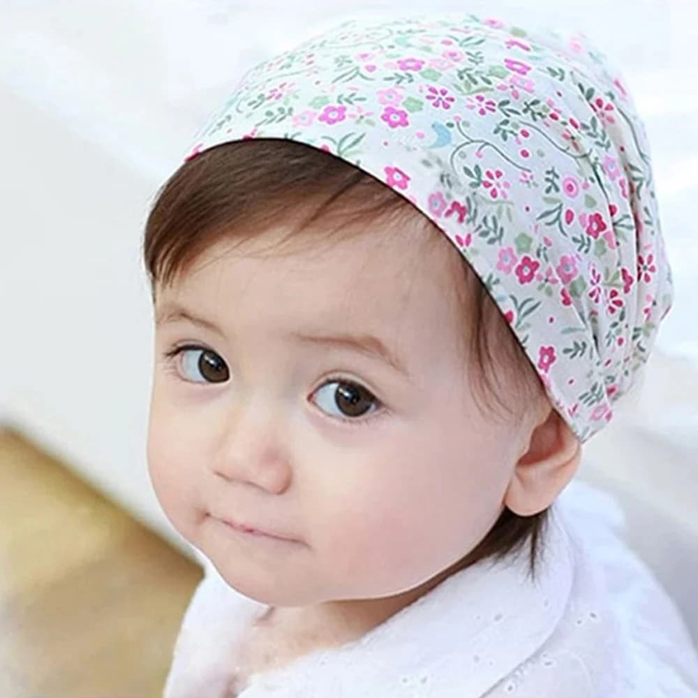 Turban Torsadé en Coton pour Bébé Fille, Écharpe de Sauna à Imprimé Floral à Pois, Bandeau artificiel astique, Chapeaux, Accessoires pour Cheveux