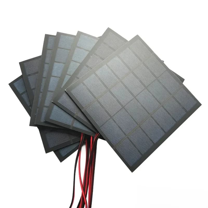 1 pièce en gros 6V 3W 500mA Panneau solaire bricolage 6V système solaire domestique 145*145MM pour batterie chargeur de téléphone portable
