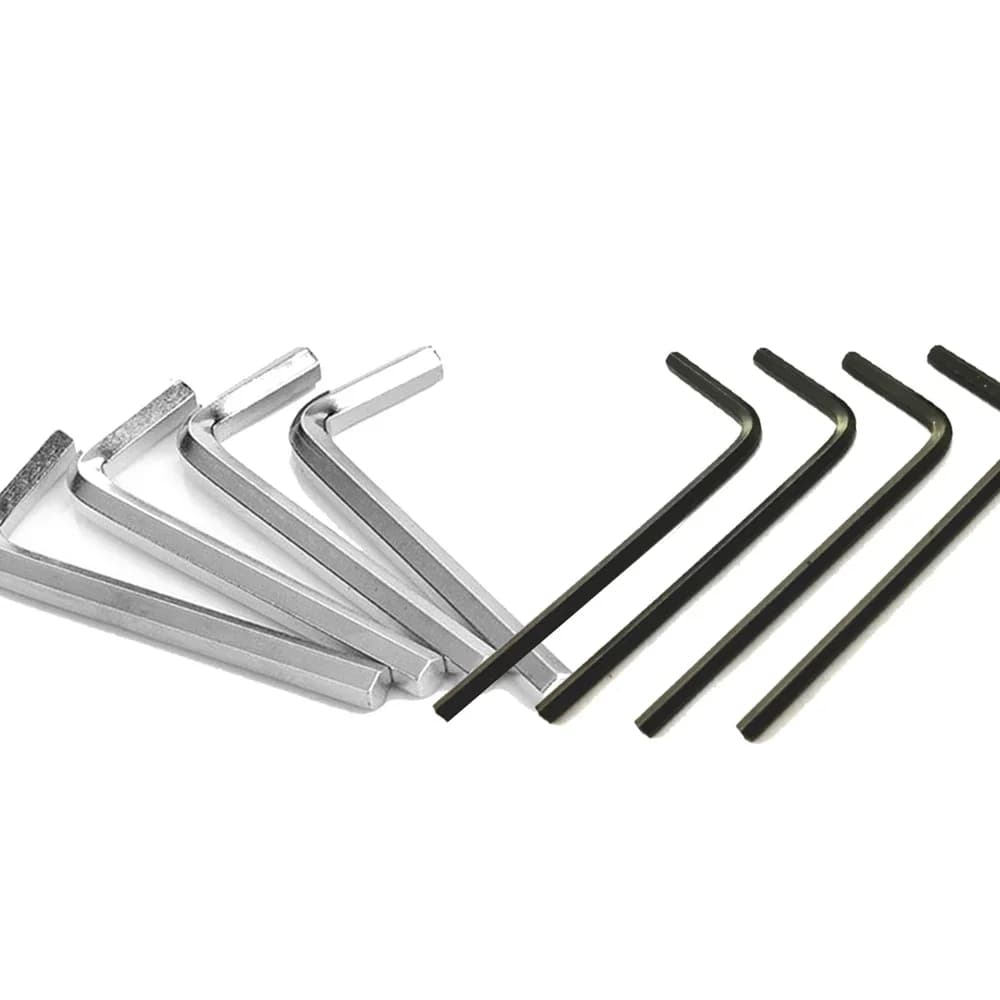 Clé hexagonale 1 pièces clé hexagonale en forme de L clé Allen 0.9mm 1.5mm 2mm 2.5mm 3mm 4mm 5mm 6mm 8mm clé Allen en acier au carbone M2 M4