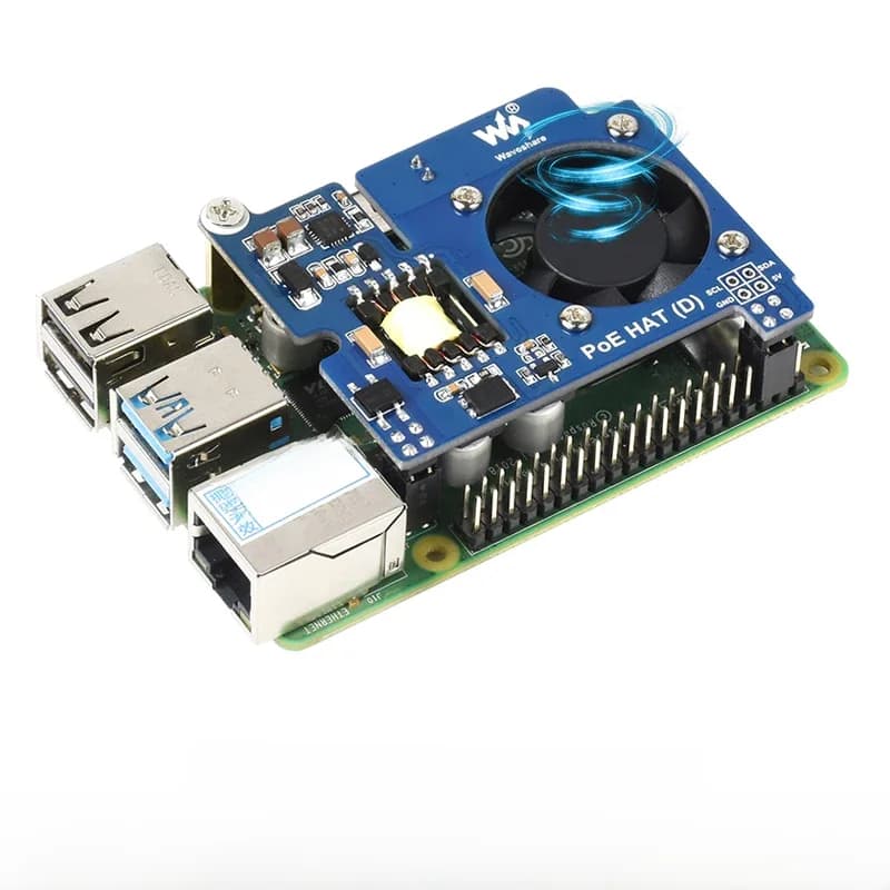 Module Raspberry Pi POE HAT 802.3af, alimentation par Ethernet SMPS avec ventilateur de refroidissement, compatible avec le boîtier officiel pour Pi 4B 3B+