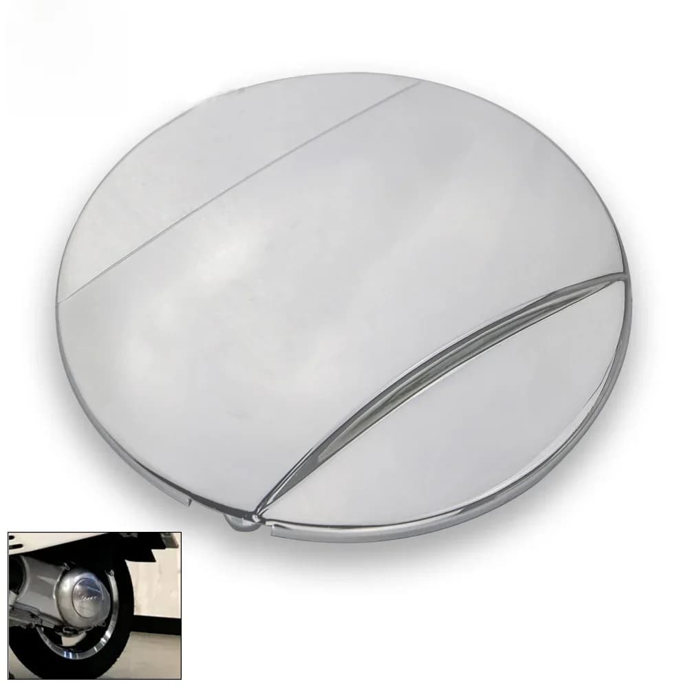 Couvercle de Transmission argenté en plastique pour moto, placage latéral rond, pour VESPA GTS GTV 250 300 2013 2014 2015 2016 2017, accessoires