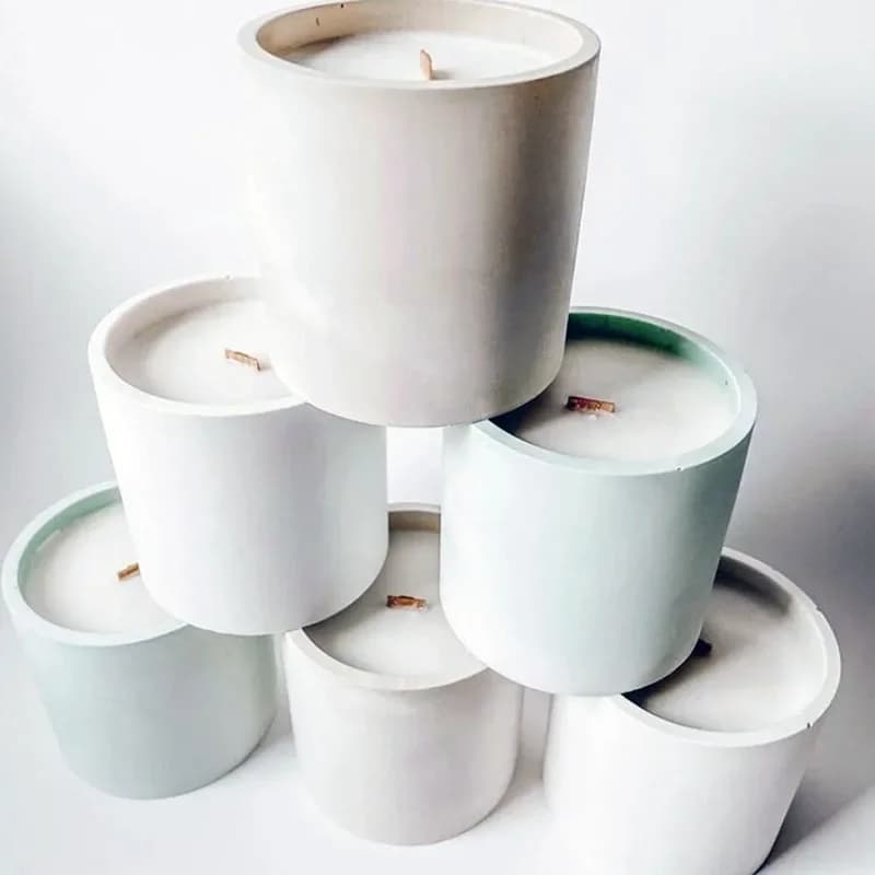 Moules en silicone pour récipients de bougies rondes, moules en béton pour pots de fleurs ronds, moule en silicone de grande taille pour pots, moules en plâtre pour pots DIY.