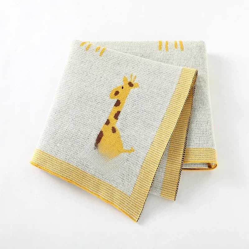 Couverture pour bébé 100% coton, literie pour nouveau-né fille et garçon, courtepointes CPull à carreaux, girafe mignonne, poussette pour tout-petit, emmaillotage rond, super doux