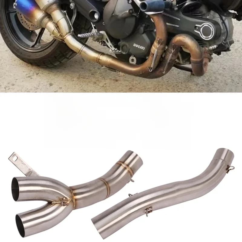 Tuyau intermédiaire d'échappement de silencieux à enfiler pour Ducati Scrambler 800 2015-2020 Monster 797 2017 2018 2019 Accessoires de moto