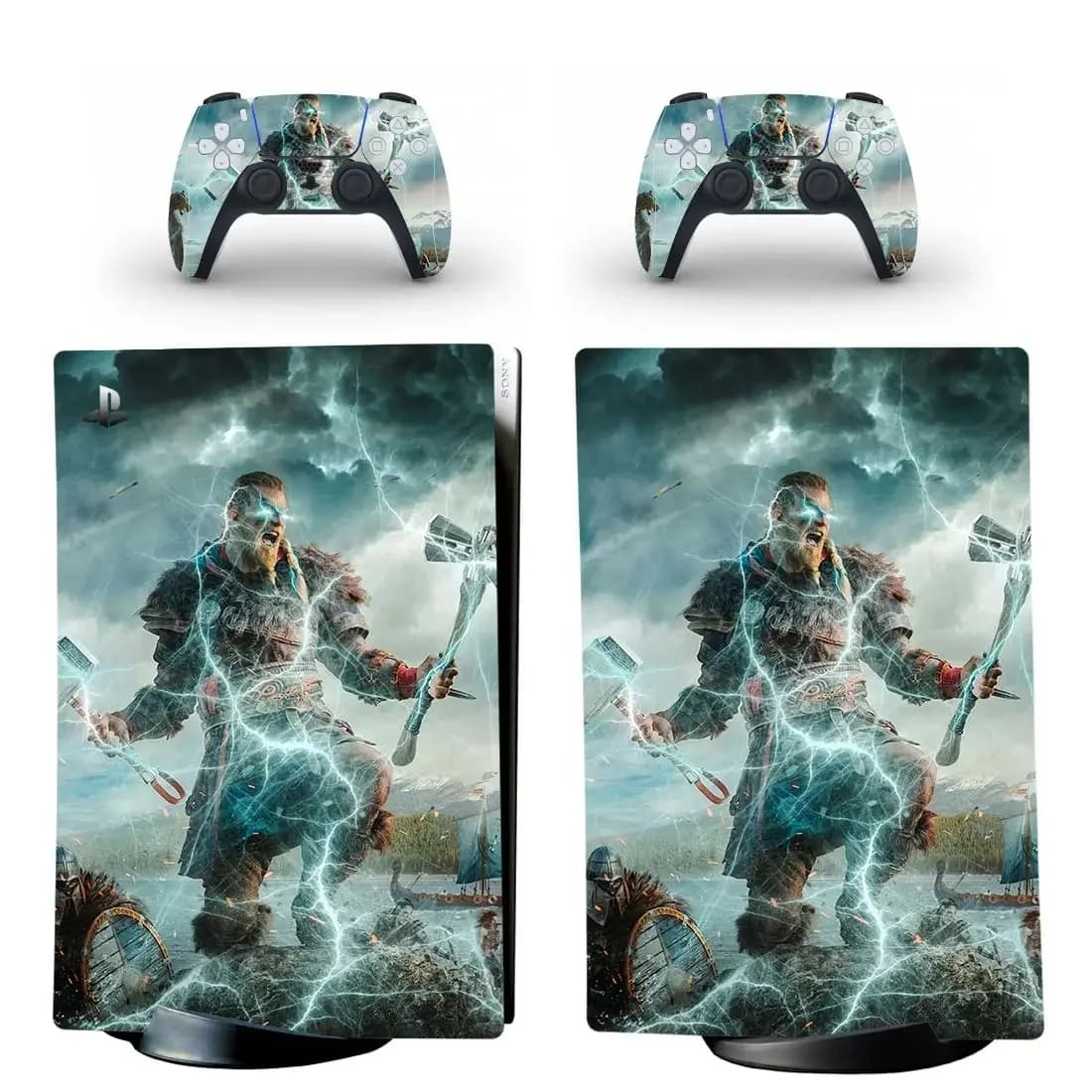 Valhalla PS5 autocollant de peau numérique couverture pour Console et 2 contrôleurs PS5 autocollant de peau vinyle