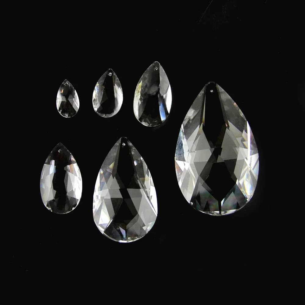 Pièces de lustre en verre clair K9, pendentifs de coupe suspendus, 22mm, 38mm, 50mm, 63mm, 76mm