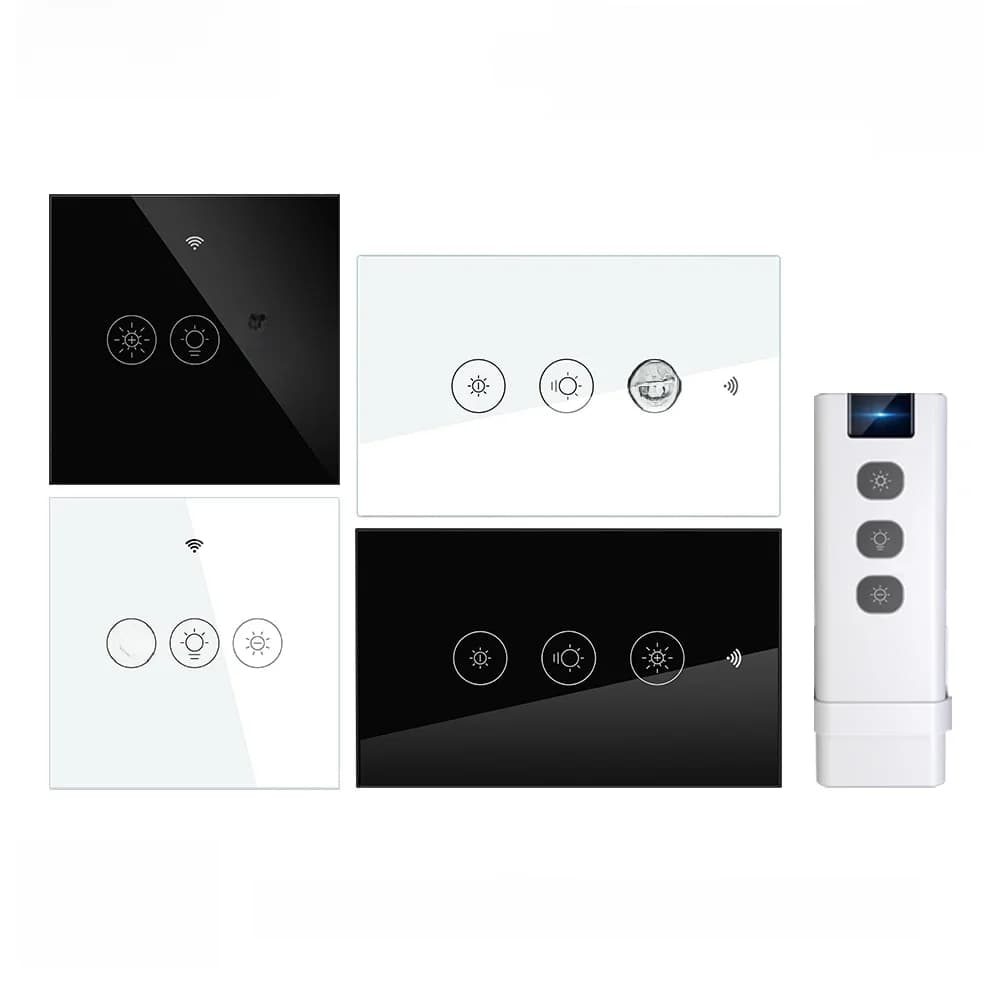 MOES-Joli variateur de lumière intelligent, WiFi, RF, 2, 3 voies Smart Life, Tuya Andrea Control avec Alexa, Google Voice Assistants, Nouveau