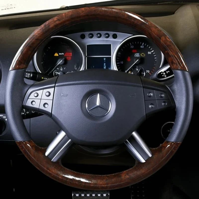 Juste de volant de voiture en cuir personnalisé, bois de pêche, Mars, Mercedes-Benz Classe M, Classe R, Classe GL, ML350, ML400, R320, bricolage