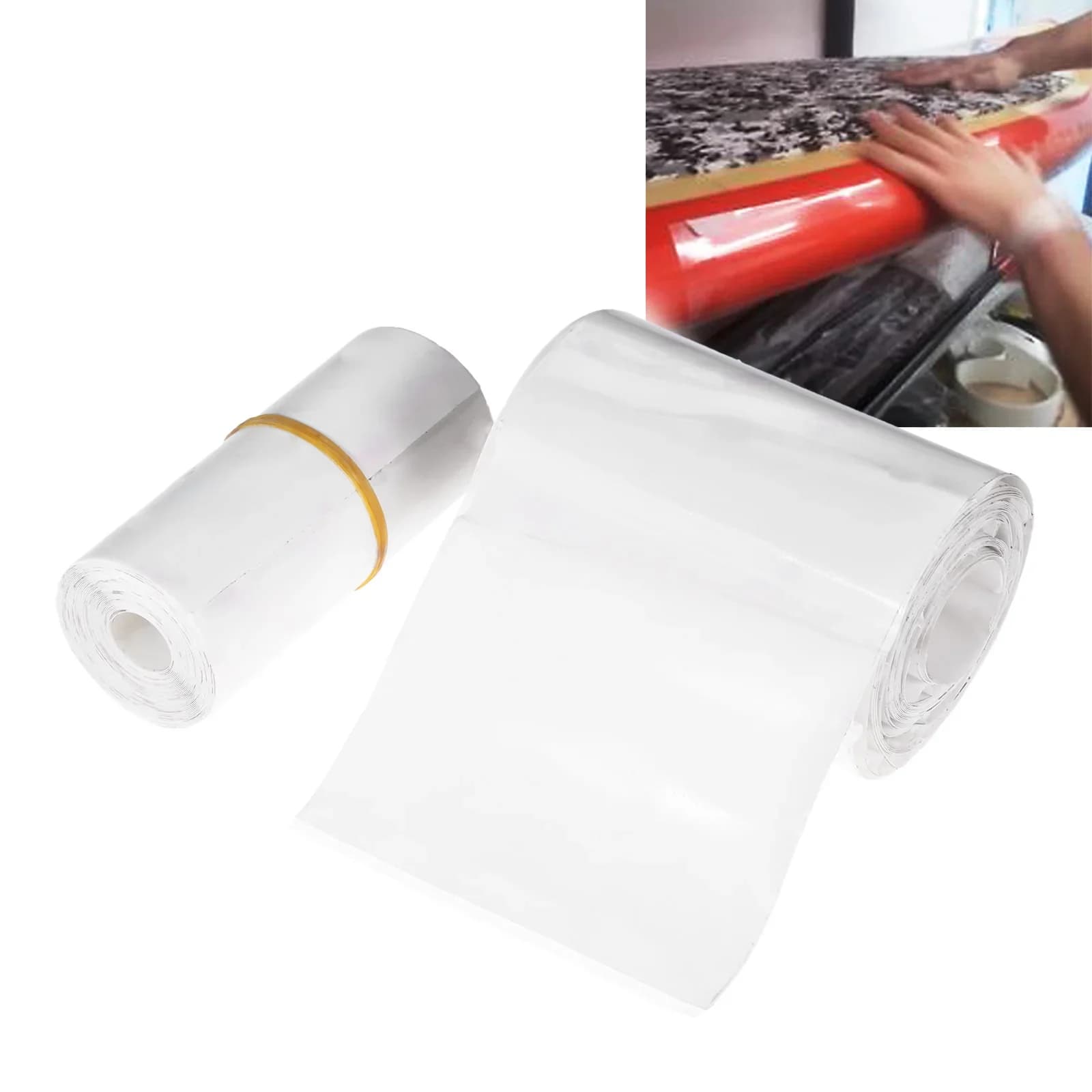 10x400 cm 1 rouleau Sup Board Rail bande de Protection planche de surf Stand Up Paddle Board Rail côté bande de Protection ruban auto-adhésif transparent