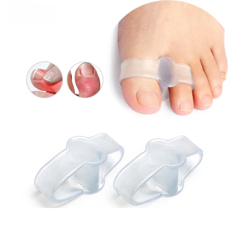 Lisseur d'orteils en marteau Transparent, 2 pièces, empêche le chevauchement des orteils, séparateur de pouce, orthèses, outil de soins des pieds
