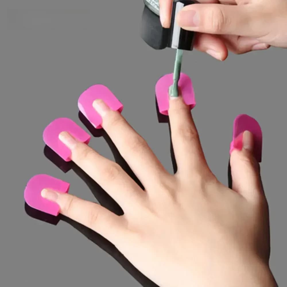 Bouclier de vernis en forme de courbe G, 26 pièces/ensemble, 10 tailles, protection des ongles, couverture des doigts, autocollants français anti-déversement, outils de manucure pour Nail Art
