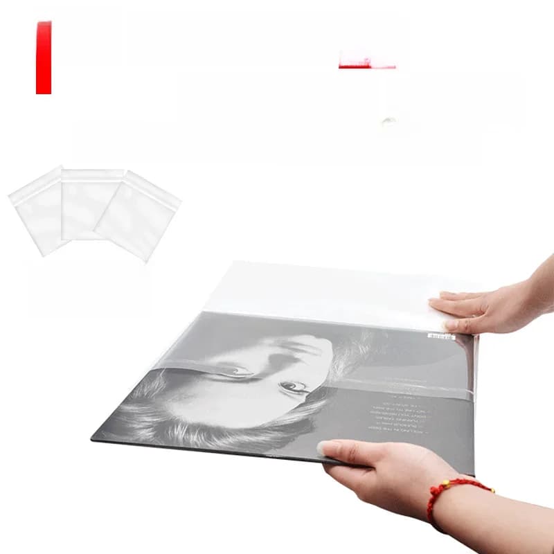 LEcocktail-Juste de protection de disque en gel OPP, sac auto-adhésif, lecteur vinyle, coloré, LP, 12 ", 32.3cm x 32cm, 50 pièces