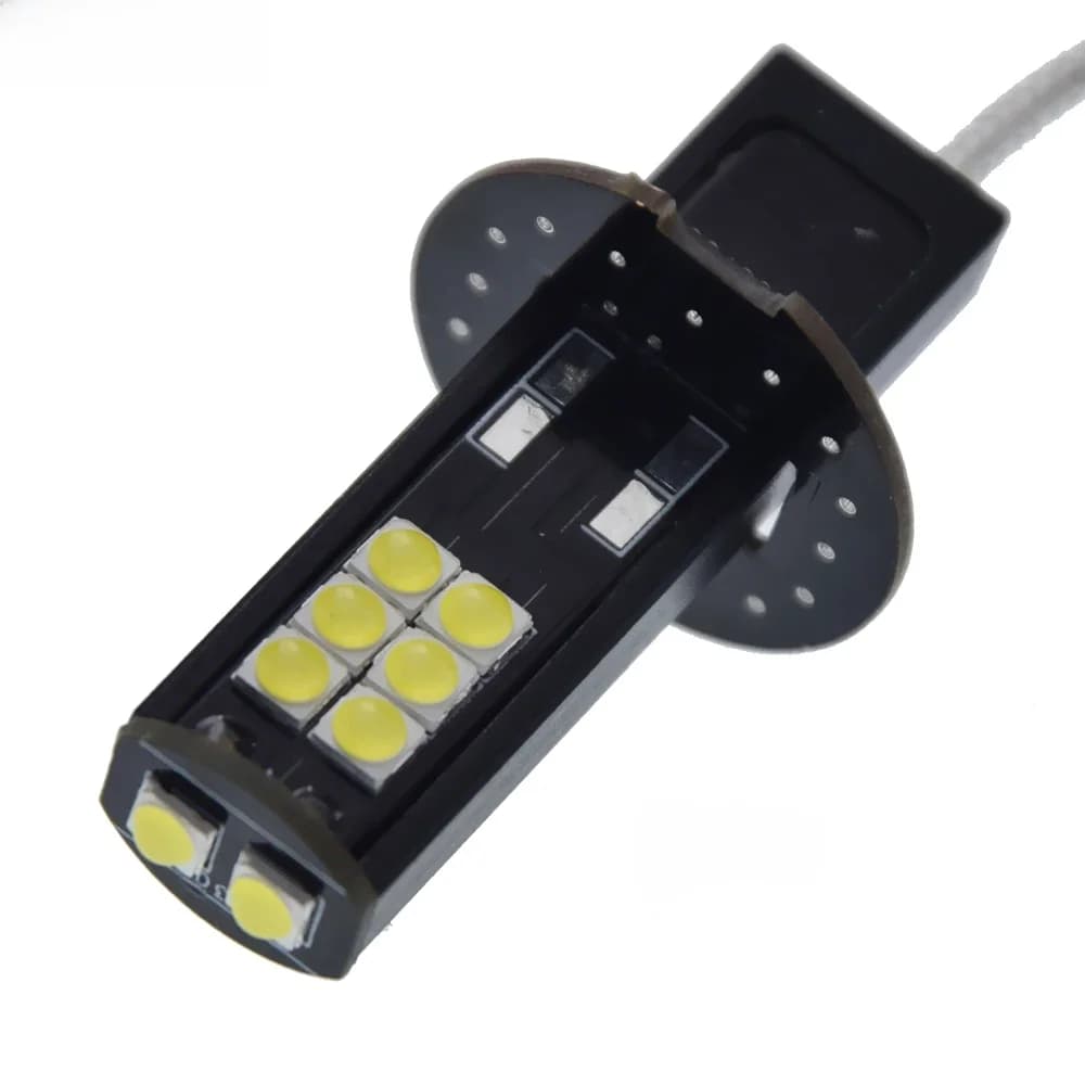 Ampoule LED H3 3030 14SMD blanche 6000K pour voiture, antibrouillard automatique DRL, lampe de conduite ou de poche, lampe frontale de phare PK22S 6 V 6 Volt DC, 1 pièce