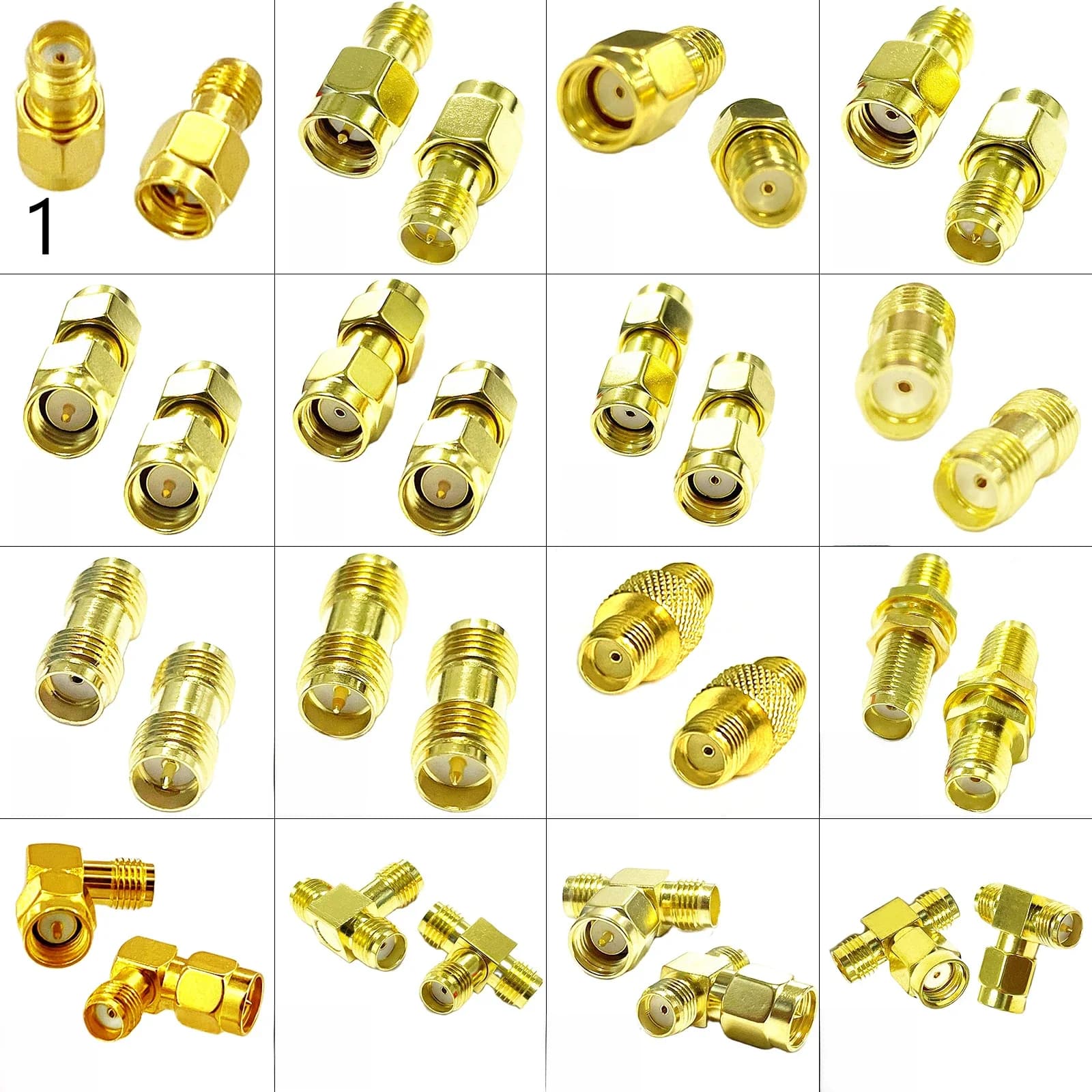 Adaptateur coaxial RF DexMRtiC SMA mâle/femelle, connecteur droit à Angle droit, type T, séparateur plaqué or, 2 pièces/lot, 10 pièces/lot, nouveau, en gros