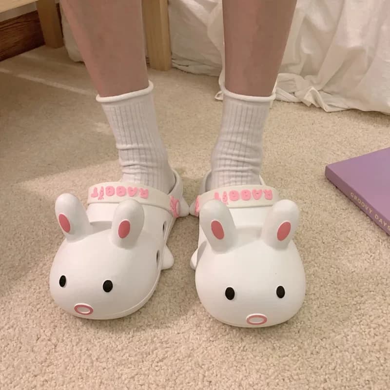 SP & CITY-Chaussures d'été pour femmes, pantoufles à trous d'animaux de dessin animé Kawaii, pantoufles de massage en PVC, sandales à plateforme pour la maison, 2021