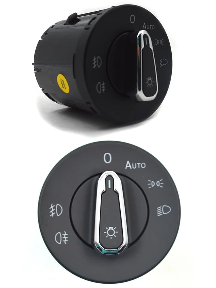 Interrupteur de commande de phare automatique chromé, pour VW Jetta A7 Vento Passat Bora 2019 2020 2021