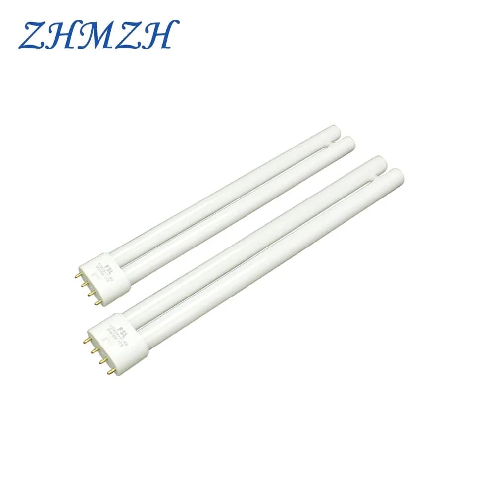 ZHMZH 18W 24W 36W 40W 55W lampe fluorescente 4 broches double Tube Base de lumière à économie d'énergie Tube d'économie d'énergie H 2G11 blanc jaune