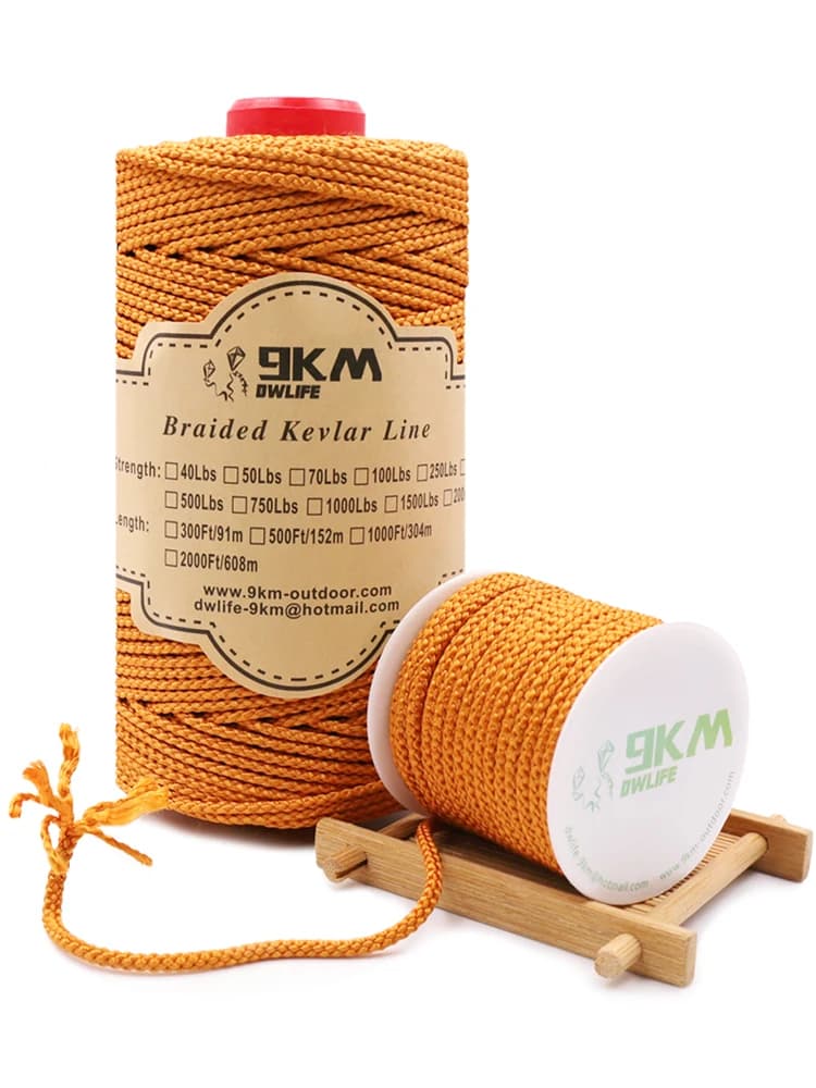 Ligne Kevalr tressée 1.5mm ~ 4mm ligne d'assistance à la pêche haute résistance cordon paracorde polyvalent corde volante de cerf-volant de survie tactique