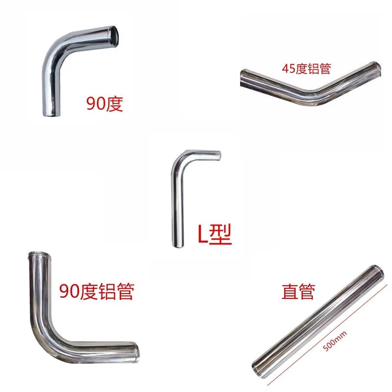 SPSLD Tube d'admission d'air en aluminium 51/57/63/70/76mm pour connecter le tuyau d'admission d'air froid Tube de bricolage pour le réglage du débit d'air du moteur