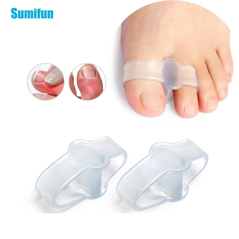Lisseur d'orteils en marteau Transparent, 2 pièces, empêche le chevauchement des orteils, séparateur de pouce, orthèses, outil de soins des pieds