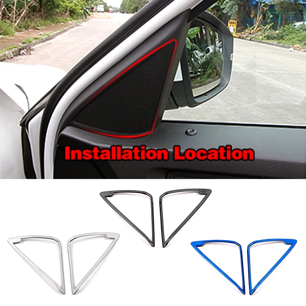 Pour Skoda Kodiaq 2016-2022 pièce intérieure de voiture Refit un pilier haut-parleur son cercle Triangle pilier colonne couverture cadre de garniture
