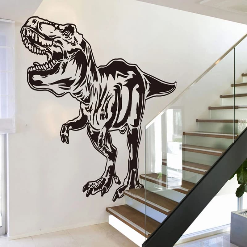 Autocollant mural T-Rex, motif dinosaure, pour salon et chambre à coucher, motif oiseau, monde du parc,
