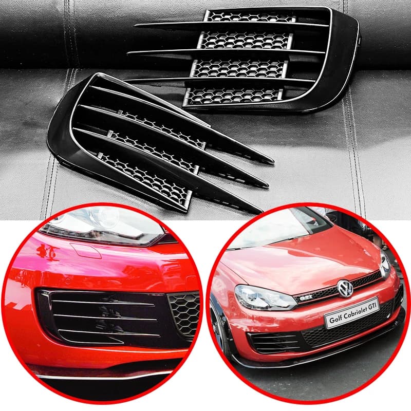 Pour VW Volkswagen Golf 6 MK6 VI GTI R R20 ABS antibrouillard ombre voiture avant antibrouillard capots sourcil oeil vent couteau couverture garniture