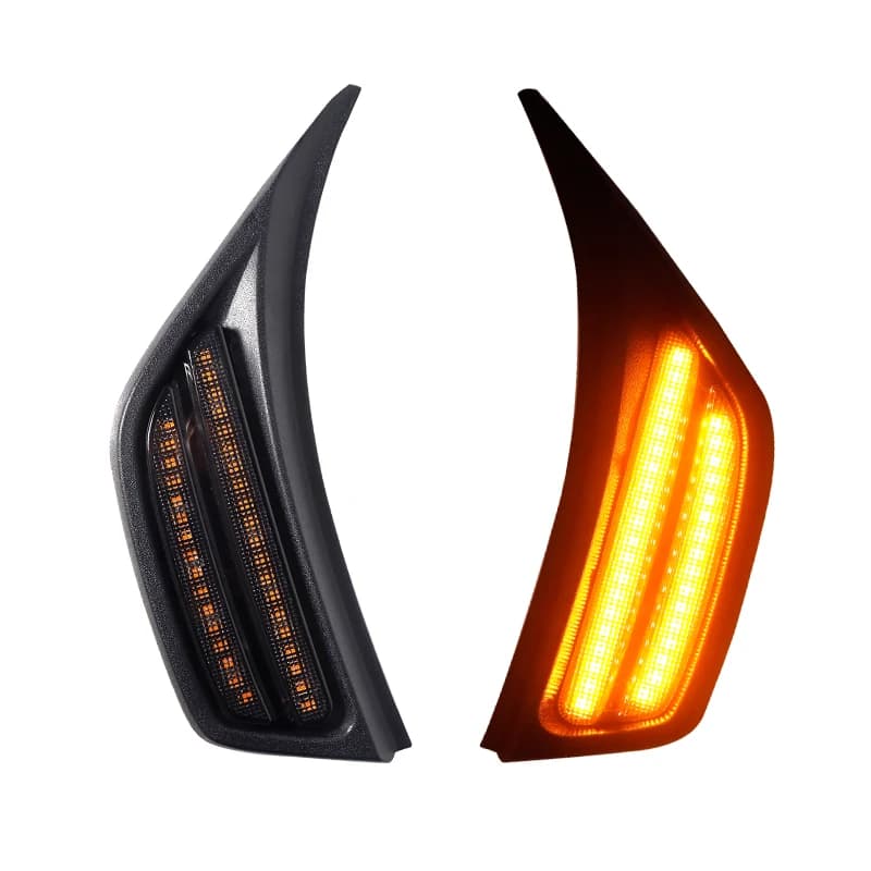 Feux de position latéraux avant à LED ambre avec lentille fumée, clignotants pour Jeep Wrangler JL JLU Sport, Rubicon, Sahara 2018-2021