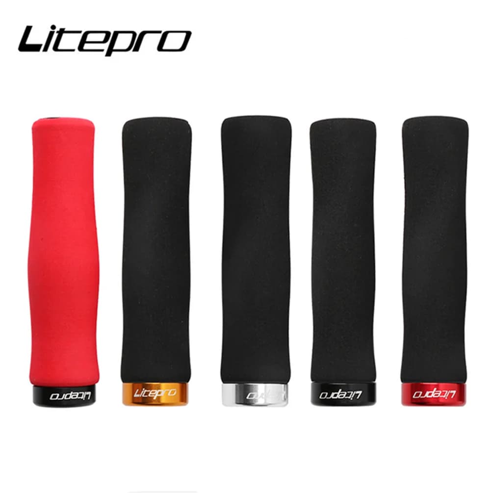 Litepro vélo pliant ultraléger unilatéral verrouillage poignée couverture VTT guidon verrouillable éponge poignées bouchons