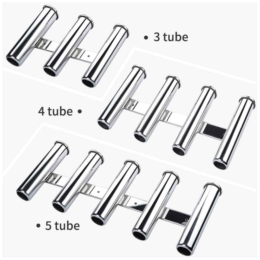 Accessoires de bateau à moteur hors-bord, support de canne à pêche en acier inoxydable, accessoires de dosette de pêche Marine