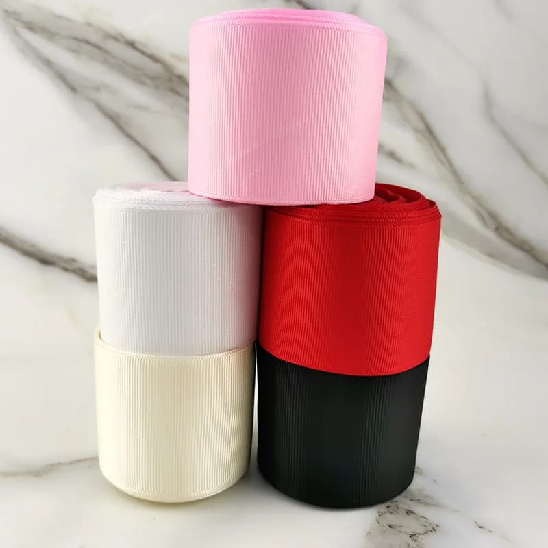 Ruban gros-grain de 2 pouces (10 mètres/lot) 50mm, emballage cadeau de noël, décoration faite à la main, bricolage, vente en gros