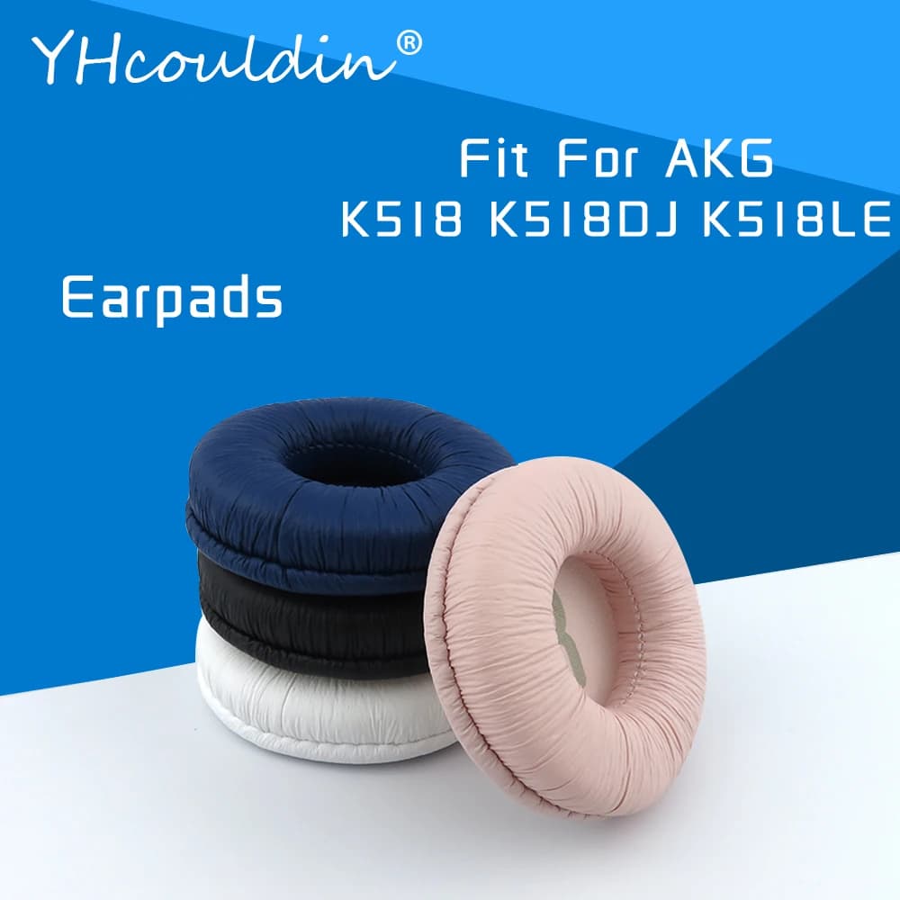 Coussinets d'oreille de remplacement en cuir froissé, accessoires de casque pour AKG K518 K518LE K518DJ