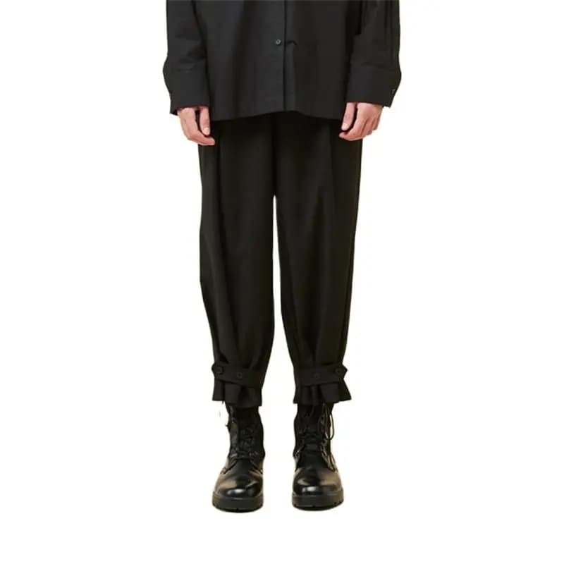Pantalon décontracté pour hommes, tendance, noir, neuf-cent, culotte, deux vêtements, pantalon ample, printemps et automne