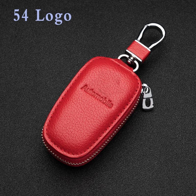 Porte-clés en cuir avec Logo de voiture, étui carré à fermeture éclair pour BMW Mercedes Audi Lexus Volkswagen Toyota Honda Peugeot Subaru, nouvelle collection 2021