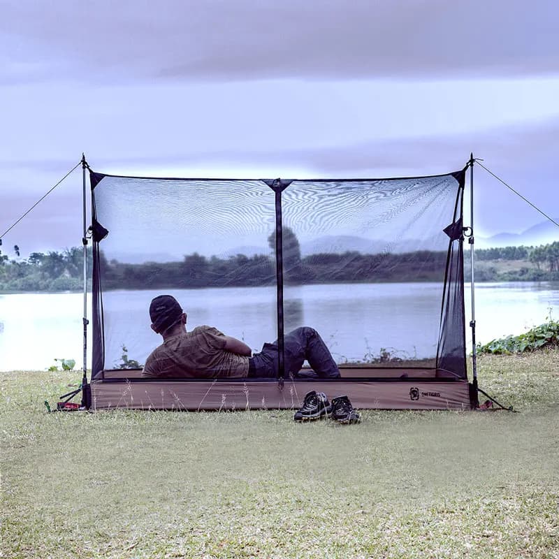 Tente intérieure en maille OneTigris pour 1 personne, abri de camping avec sol imperméable pour la randonnée, les survieistes et la chasse
