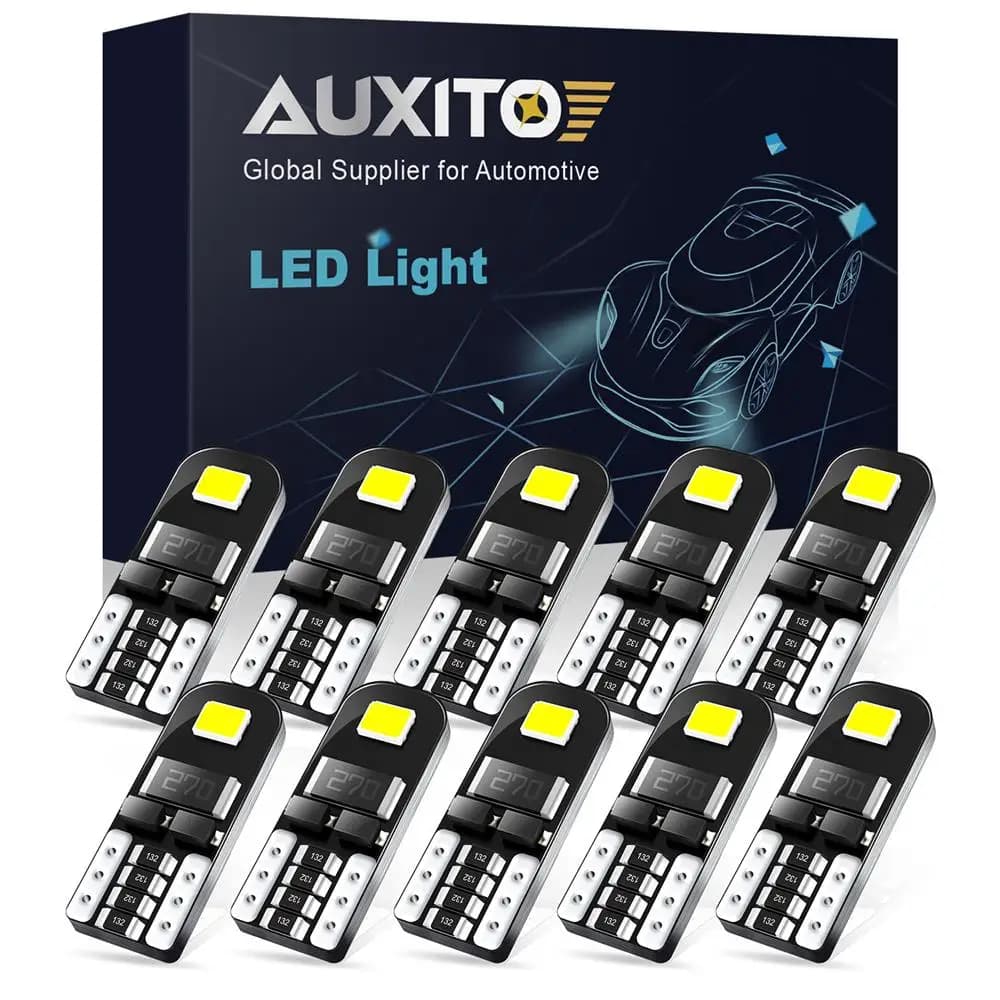 AUXITO 10 pièces W5W T10 LED Canbus pas d'erreur ampoule voiture intérieur lumière 194 LED lampe de signalisation pour mercedes-bense Bmw Audi Ford 6000K 12V