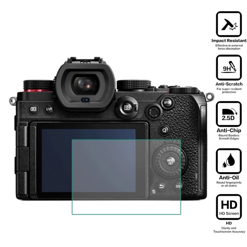 Couvercle de Protection en verre trempé pour Panasonic Lumix S5 DC-S5 Mark II/IIX S5II S5M2 S5IIX, Film de Protection d'écran de caméra
