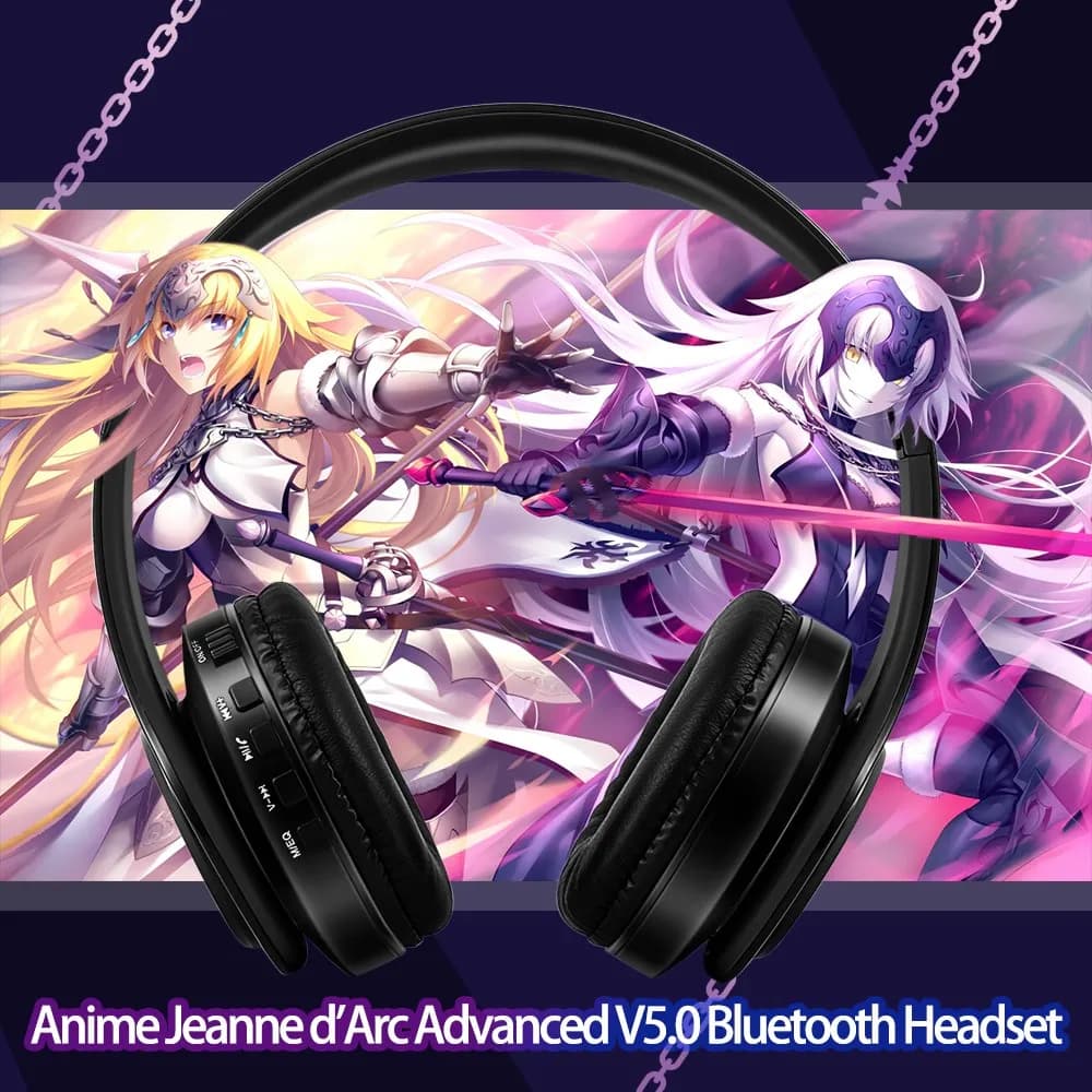 Casque sans fil Bluetooth Hot Sale Anime Fate/Grand Order FGO Jeanne D'Arc pour jeux et sport, écouteurs intra-auriculaires