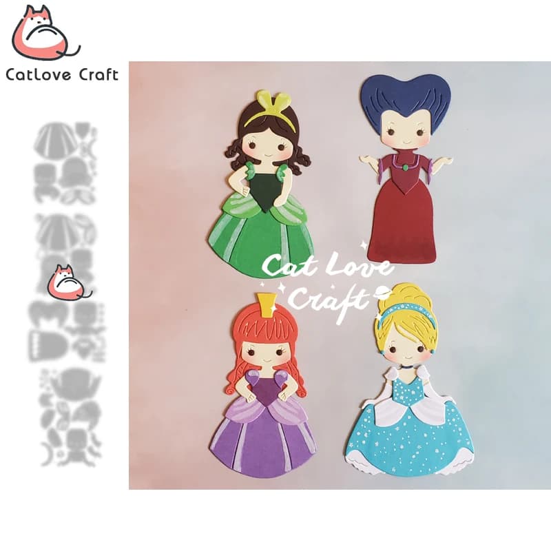 Catlove personnages de conte de fées matrices de découpe en métal Scrapbooking pochoir découpes fabrication de cartes bricolage artisanat gaufrage nouvelles matrices pour 2021