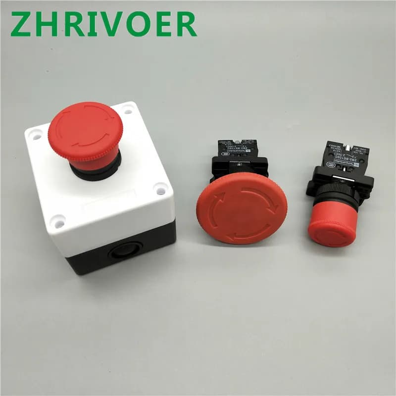 22mm XB2-ES542 XB2-ES442 XB2-ES642 NC 10A/415V champignon rouge interrupteur d'arrêt d'urgence bouton poussoir