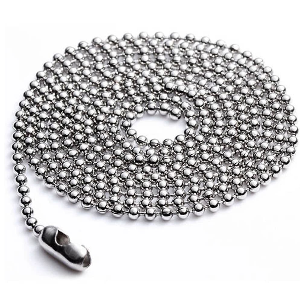 Chaînes à billes en acier inoxydable, 1.2/1.5/2/2.4/3/3.2/4/4.5/5/6mm, en vrac, pour la fabrication de colliers et de bijoux, accessoires de bricolage, 10 pièces/lot