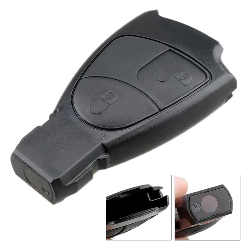 Coque de clé de voiture intelligente pour Mercedes Benz, boîtier de clé de voiture automatique, remplacement de la couverture à distance, W168, WAth, W203, W208, W210, W211, 2 boutons, 3/4 boutons