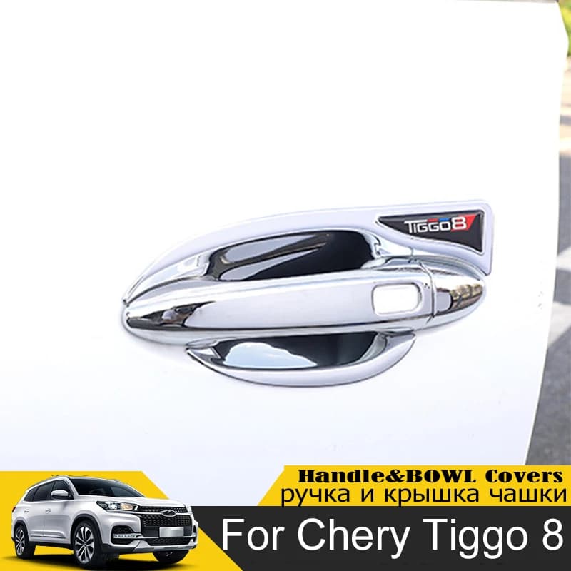 Couvercle de poignée de porte chromé pour Chery Tiggo 8 2022 2020, accessoires de garniture extérieure de style de voiture